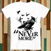 Nimmermehr Edgar Allen Poe Der Rabe T-Shirt für Erwachsene Unisex Herren Damen Retro Design T-Shirt Vintage Top A4977