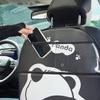 Car Seat Back Anti-kick pad,Cute Panda  PU Leather for Girls, Dirt-resistant and Wear-resistant Rear Seat Protection Pad