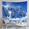 Winter Snow Tapestry Mountain Forest Snowy Pine Tapestry Sunset Landscape Tapestry Art Home Living Room Bedroom Decor Tapestries