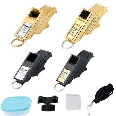 Professional Soccer Referee Whistles Gold/Silver Big Sound Football Whistles Seedless Plastic Whistles Basketball Whistles