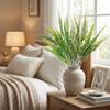 6PCS 7 Branches Simulated Green Plant UV Resistant Artificial Persian Leaf Faux Ferns  Office Decor