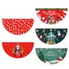 Christmas Banner Half Fan Banner Flag for Indoor Outdoor Holiday Party Decor Polyester Door Curtain for Living Room Wall Fireplace