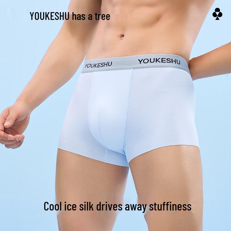 Men's Ice Silk Antibacterial Boxer Briefs