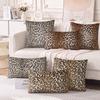 Leopard Print Cushion Cover Double Side Faux Fur Pillowcase Classic Shaggy Pillow Case Bed Decor