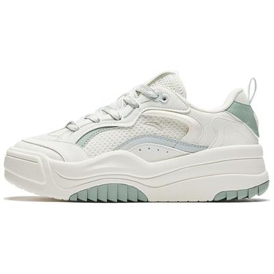 Wavy Shoes Trendy Casual Lightweight Low-Top Skate Shoes Women Sneaker White Green 922438003-2