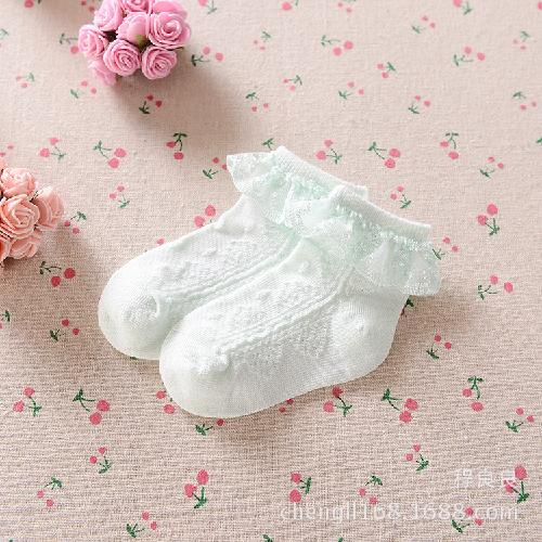 Baby Socks Spring Andautumn Styles Children's Socks Lace Socks Class A Cotton Mid-calf Socks Girls' Short Socks Infants and Toddlers 0-5 Years Old
