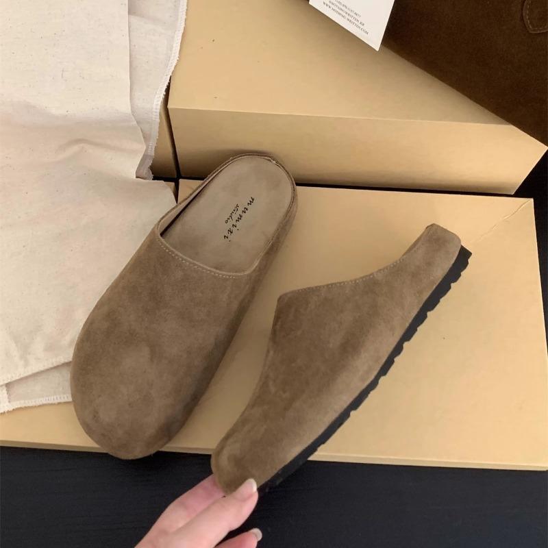 A New Style of Retro Shoes for Women, Thick-soled, Headband, Half-slippers, and A Pair of Slippers for The Lazy