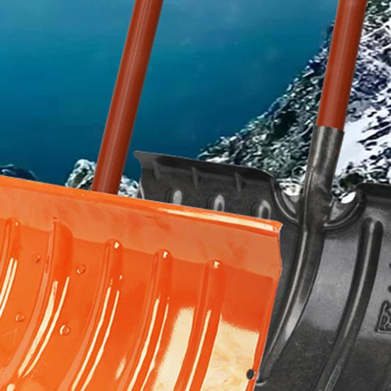 Snow Shovel Snow Pusher Large Capacity Bucket Manganese Steel Reinforced Design Scoop Shovel Snow Clearing Tool