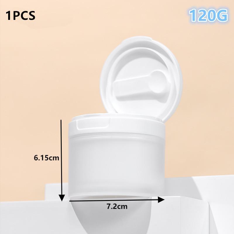 50/120G Flip Cover With Spoon Or Tweezers Refillable Bottles Empty Pot Travel Face Cream Lotion Cosmetic Cotton Makeup Jar