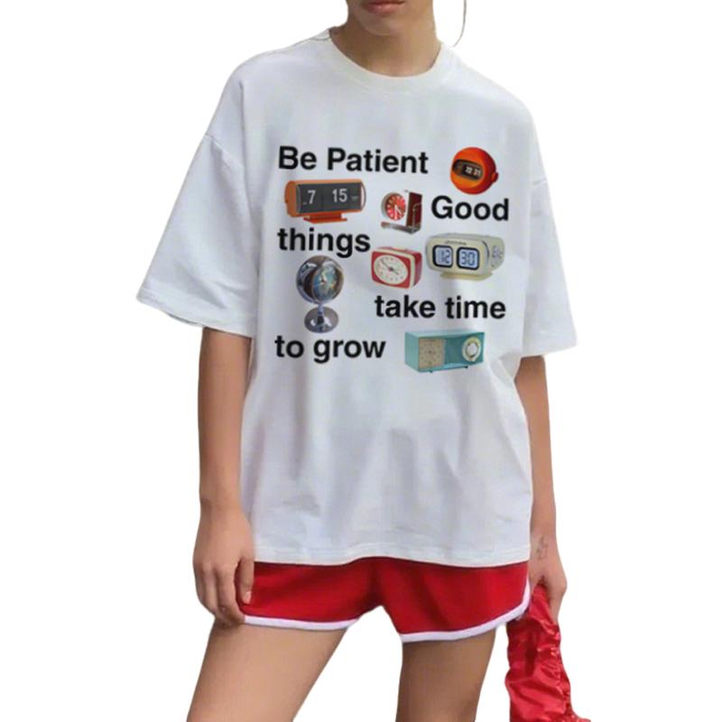 

Retro Clock Printed TShirt 90s Y2k Aesthetic Cool Women Shirt Streetwear Short Sleeve Graphic Tee Inspirational Unisex Clothing S