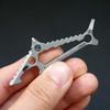 Titanium Alloy Crowbar Shark Shape EDC Multifunctional Hexagon Wrench Bottle Opener Phillips Straight Screwdriver Ruler Keychain
