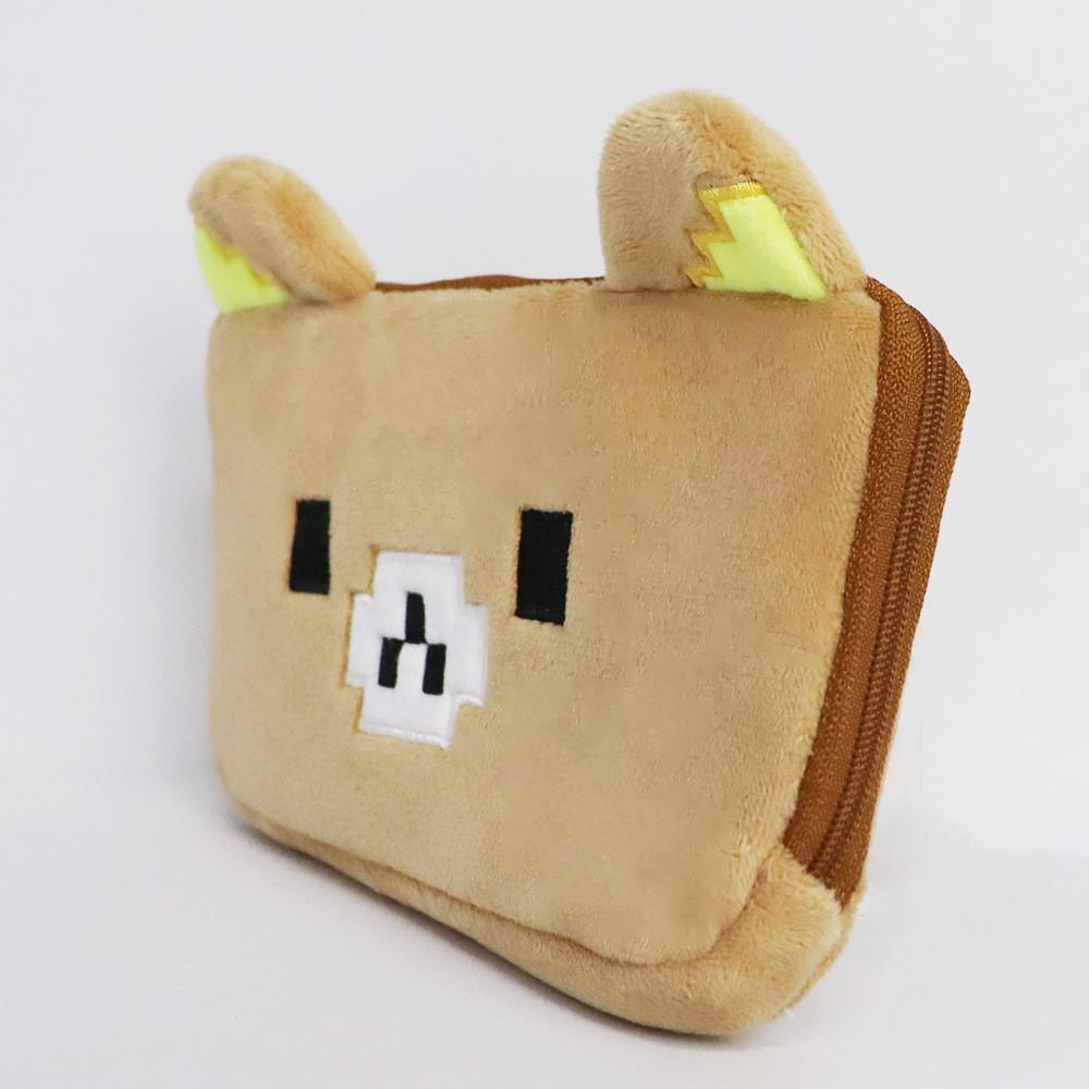 Pixel Art Game Plush Pencil Case Large Capacity Storage Bag For Kids And Teens