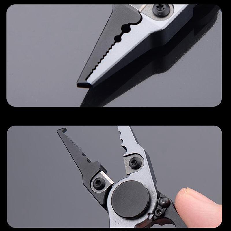 Durable Aluminum Alloy Fishing Pliers With Gyro And Tungsten Steel Blade For Easy Catches Fishing Equipment Fishing Tools