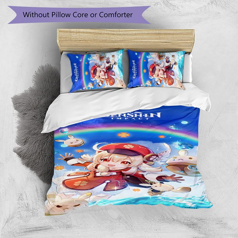 Klee 3pcs Bedding Set Duvet Cover Closure Includes 1 Duvet Cover & 2 Pillowcases for All Seasons Bedroom Home Dorm Decor
