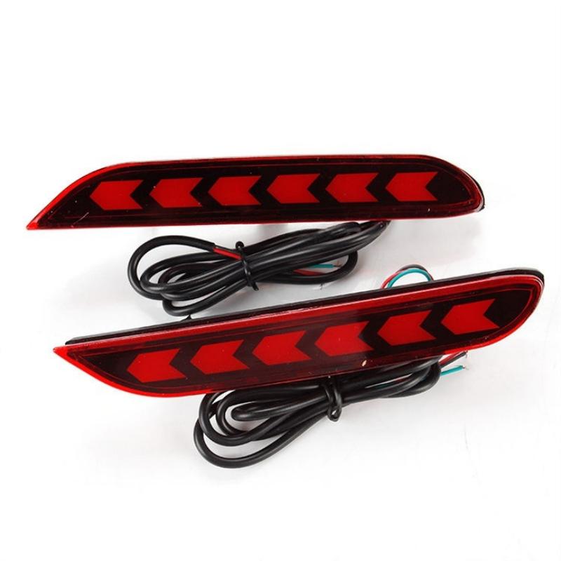 LED Rear Bumper Lights for Nissan Altima Rogue Sport QASHIQAI Infiniti Q50 Q70 Reflector Tail Brake Lamp Driving Light
