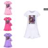 Kpop Dämonenjäger Mädchen Kurzarm Schlafanzug mit Rüschensaum für Kinder Schlafzimmer Komfort