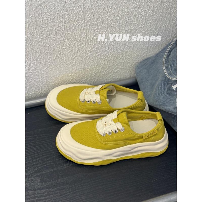 

Yellow shoes women s tide versatile niche new summer thin mesh breathable thick baseplate shoes 40