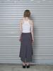 Lami Drape Button Long Skirt (Charcoal)