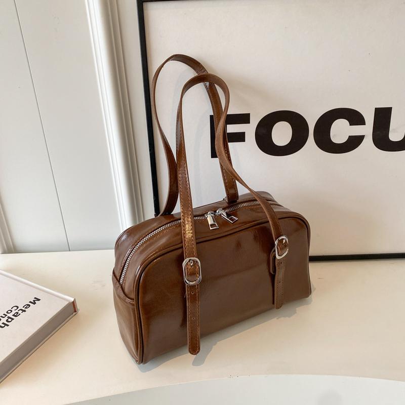 Woman's  Shoulder Crossbody Bag Monochrome Fashion Handbag with Adjustable Straps Armpit Bag for Work Shopping Travel