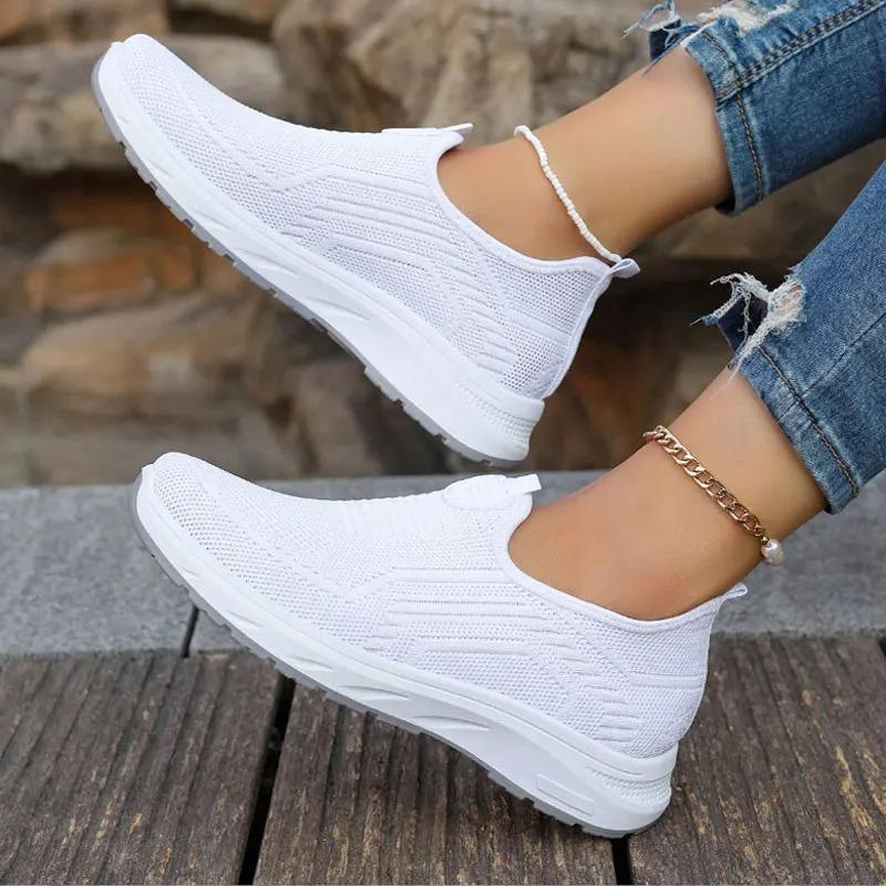 Women's Sneaker Loafers Tennis Femimino Ladies Slip On Breathable Sports Shoes Designer Barefoot Shoes Ballet Flats