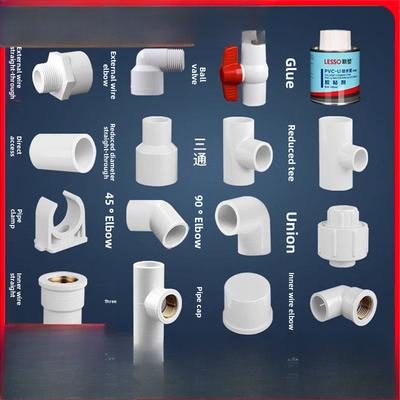 1pc 20 25 32mm Grey PVC Pipe Connector Straight Elbow Tee Cross Joints Water Pipe Adapter 3 4 5 6 Ways Joints
