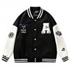 Green Astros Heavy Baseball Uniformă Prosop brodat Jachetă în stil colegiu Jachetă pentru cuplu ocazională versatilă pentru băieți