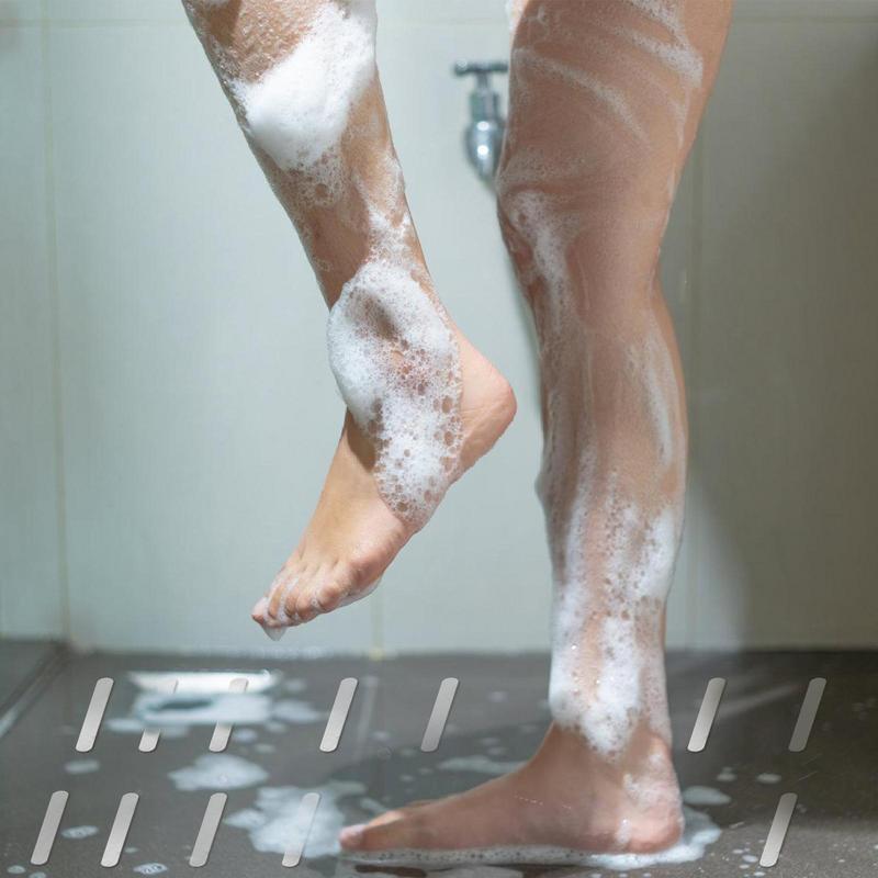 Safety Shower Treads Stickers 72 Pcs Clear Floor-Strength Adhesive Grip Strips 72 Pcs With Scraper Shower Adhesive Strips