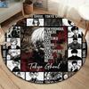 Tokyo Ghoul Runder Teppich Teppich für Wohnzimmer Schlafzimmer Sofa Spielzimmer Dekor Rutschfeste Bodenmatte