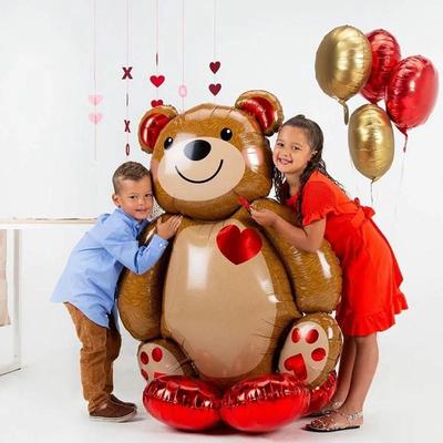 Erkek Kız Gün Aşk Ayı Kalp Şişirilebilir Balon Folyo Balonlar Parti Malzemeleri Dekorasyon MIT