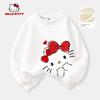 Hello Kitty Girls' Fleece Sweatshirt Red 2025 New Stylish Big Kids Children's Zodiac Year Top Trendy