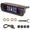 0-3.5Bar Digital Clock Car Tire Pressure Monitoring System Solar USB TPMS Rotating Holder T12 Temperature Warning Fuel Save