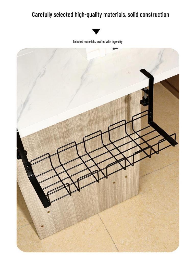 Adjustable Under-Desk Cable Organizer & Surge Protector Storage Box