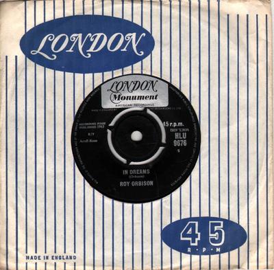 7-Zoll Schallplatte ROY ORBISON - In Dreams HLU9676 London Records, 1963 UK Rock Gebraucht