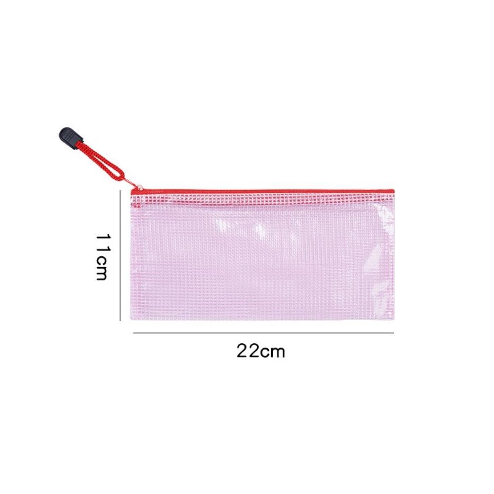 Thick Mesh Zipper Pouch Waterproof Bill Storage Bag Multipurpose Stationery Organizer  Students