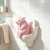 Cute Resin Pink Pig Sitting On Toilet Figurine Adorable Funny Design For Bathroom Bedroom Desktop Home Decor Gift For Pig Lovers