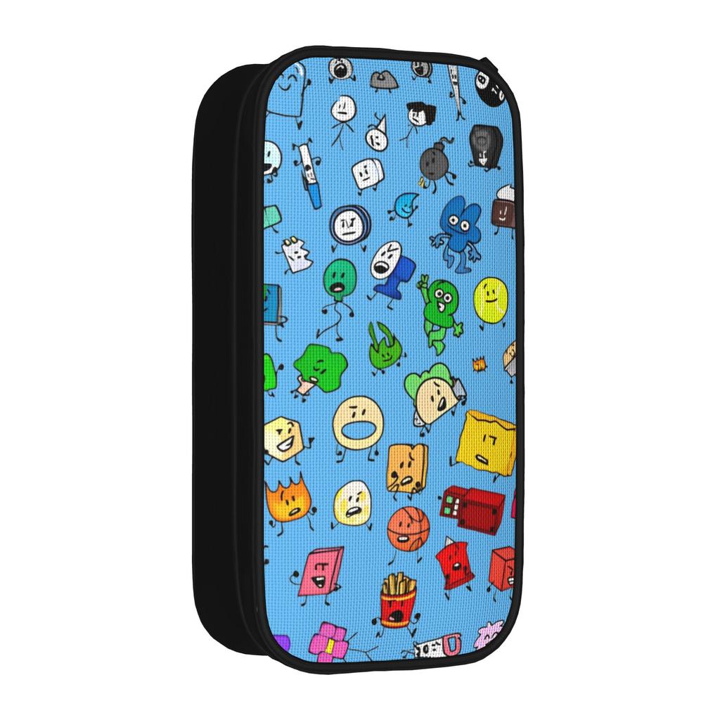 BFDI Inanimate Insanity Pencil Case Battle for Dream Island Pen Holder Pencil Bag Girls Boys Large Zipper Pencilcases Stationery