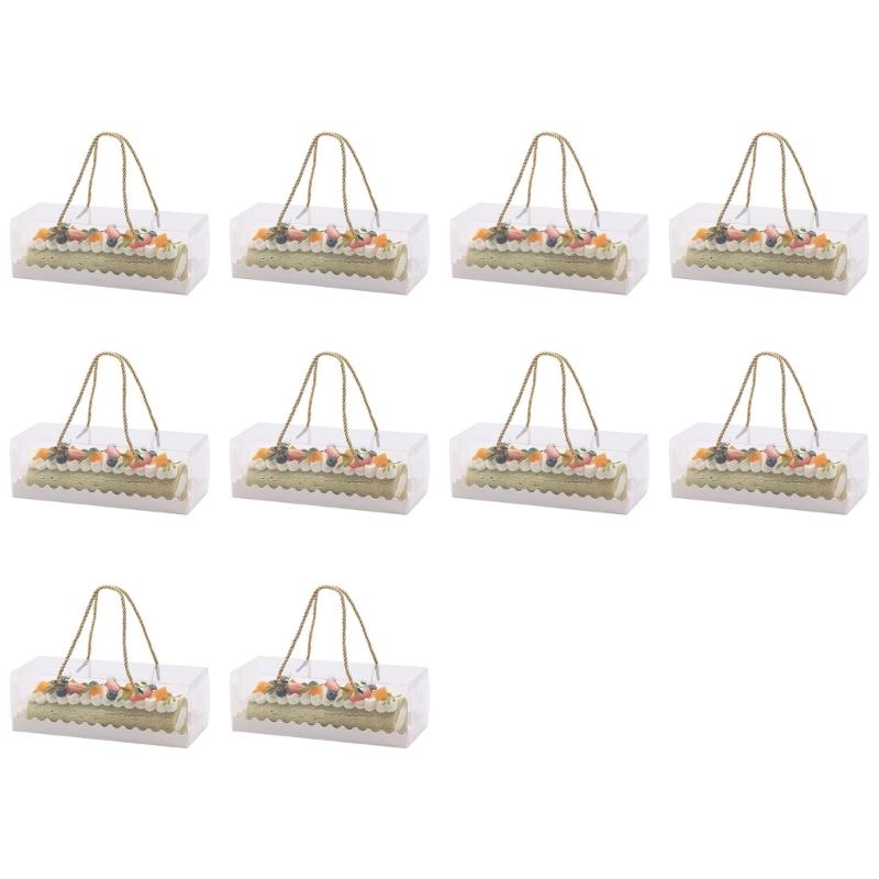 10Pieces Desserts and Chocolates Boxes Clear PET Pastry Boxes Cake Packaging Container For Smores And Cup cakes 1