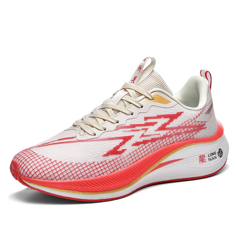 

Новые профессиональные кроссовки для бега с карбоновой пластиной, дышащей сетчатой поверхностью, фитнес, мягкая подошва, сверхлегкие, амортизирующие спортивные кроссовки 45