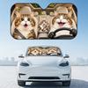 Cute The cat is driving Sun Visor Foldable Aluminum Foil Car Windshield Sun Shade - UV Protection Heat Insulation VisorWindshield Sunshades 1