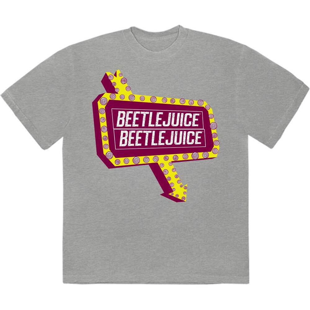 Warner Bros Beetlejuice Beetlesign T-Shirt Grey New M