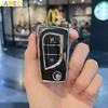 Tpu Car Key Case Cover For Toyota Auris Corolla Avensis Verso Yaris Aygo Scion Tc Im Camry 2/3/4 Buttons Remote Key Bag Rings