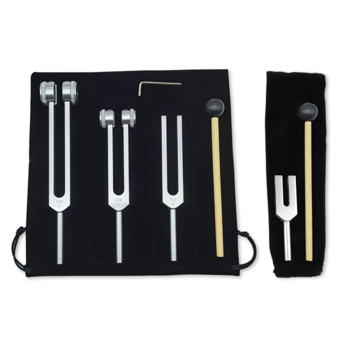 SALUDABLE Healing Tuning Fork 128Hz 256Hz 512Hz 4096Hz Purification Set