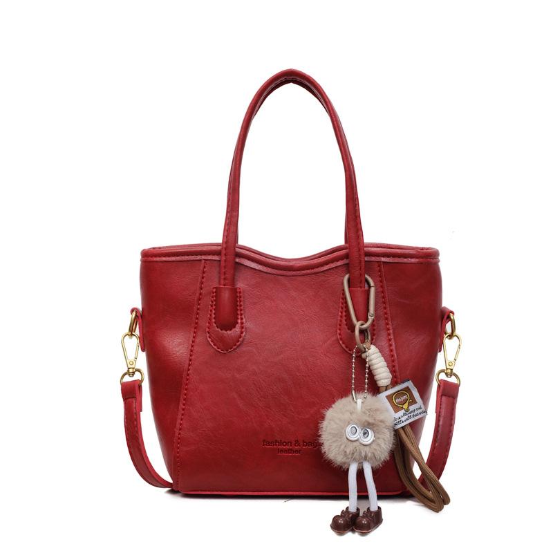 Retro Handbag, High-end Bucket Bag, Women's 2025 Autumn and Winter New Versatile Shoulder Bag, Fashion Messenger Bag