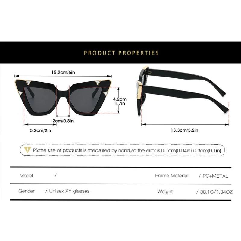 New Oversized Cat-Eye Sunglasses Women's INS Style Fashionable Diamond-Studded Shades Outdoor UV-Protective Eyeglasses