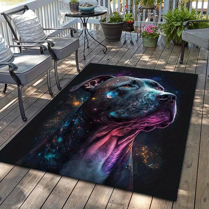 

Crystal Velvet Galaxy Dog Face Carpet - Non-Slip Floor Mat, Large Size up to 2.16m², Vibrant Cosmic Design for Home, Hote 60x90cm