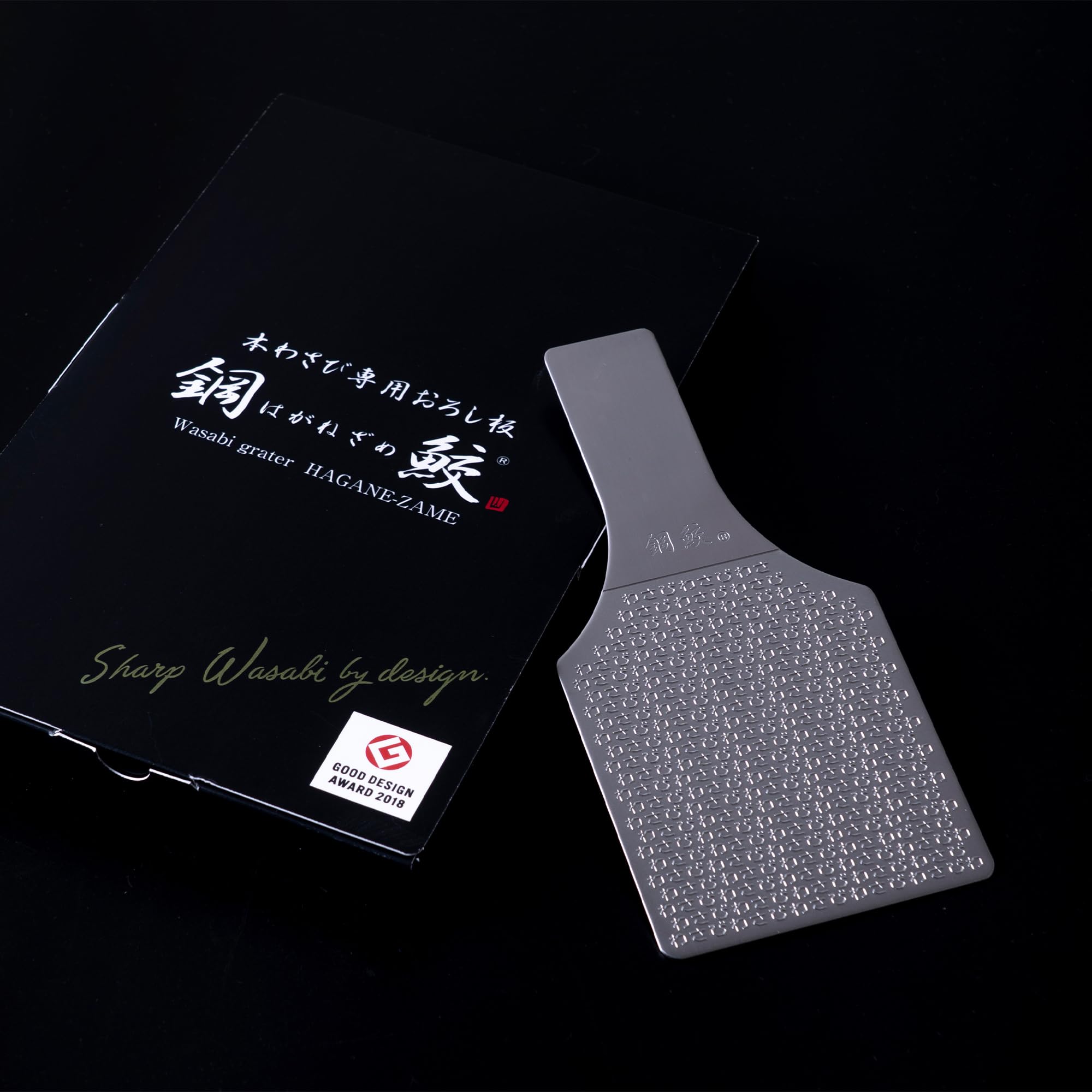Стальная терка Regular Shark для настоящего васаби, чеснока. Good Design Award 2020, Omotenashi Selection Gold Award 2026. Обновленная модель - Васаби,