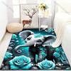 Fantasy Baby Elephant Print Carpet for Bedroom Living Room Bedside Sofa Floor Mat Modern Home Decor Area Rug for Gifts