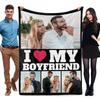 1pz Coperta Personalizzata Il Tuo Design Logo Foto di Famiglia Stampa Coperta Calda Liscia Personalizzata per Amante Papà Mamma per Inverno Regalo di Capodanno