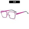Women's eyeglasses - unisex fashion square hollow metal glasses