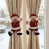 2pcs/set Felt Snowman Curtain Holder Cartoon Doll Window Curtain Fastener  New Year